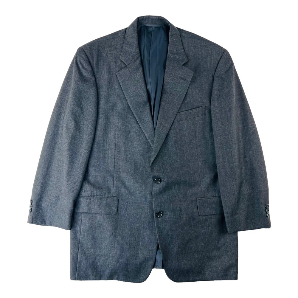 Hickey Freeman Gray w/ Red‎ Check Loro Piana Super 120 Wool Blazer 42R